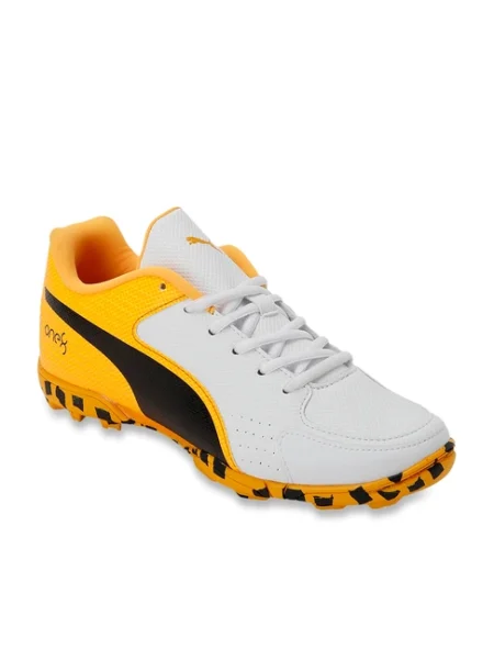 Puma one8 cricket shoes white/orange