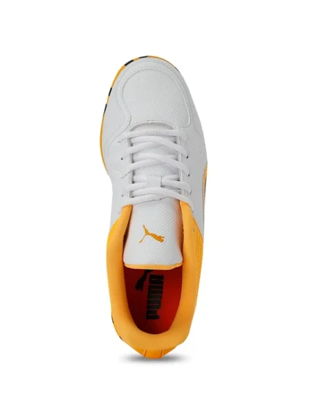 Puma one8 cricket shoes white/orange