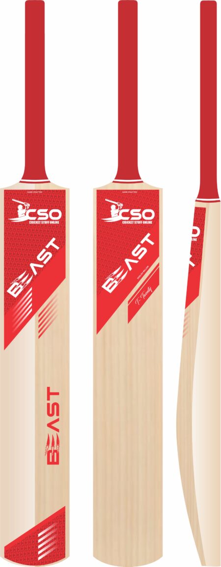Beast t20 Edition Cricket Bat - English Willow, Massive Edges, Round Toe